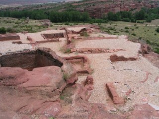Vue des ruines antiques de Tiermes (Castille-Lon)