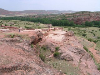Vue des ruines antiques de Tiermes (Castille-Lon)