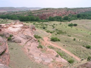 Vue des ruines antiques de Tiermes (Castille-Lon)