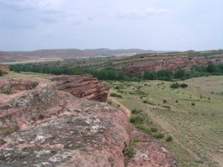 Vue des ruines antiques de Tiermes (Castille-Lon)