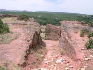 Vue des ruines antiques de Tiermes (Castille-Lon)