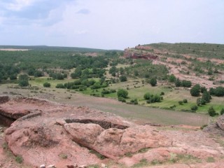 Vue des ruines antiques de Tiermes (Castille-Lon)