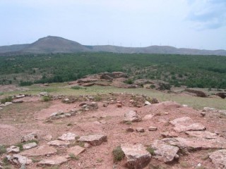 Vue des ruines antiques de Tiermes (Castille-Lon)