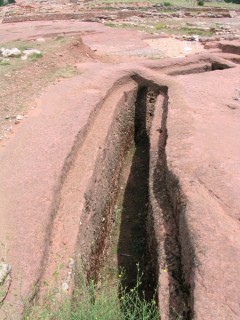 Vue des ruines antiques de Tiermes (Castille-Lon)