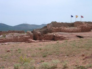 Vue des ruines antiques de Tiermes (Castille-Lon)