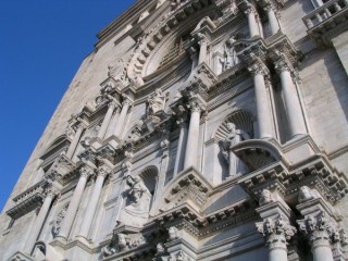 Grone (Catalogne) - Dtail de la faade de la...