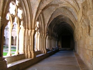 Vue du monastre de Poblet (Catalogne)