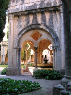 Vue du monastre de Poblet (Catalogne)