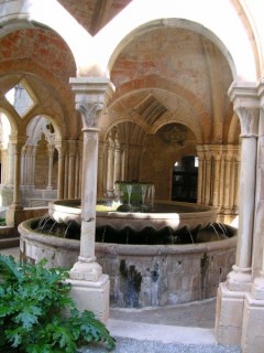Vue du monastre de Poblet (Catalogne)