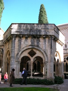 Vue du monastre de Poblet (Catalogne)