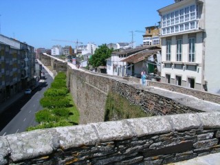 LUGO : photo depuis le rempart romain