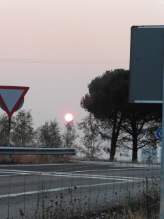 Le phare matinale sur le parcours 