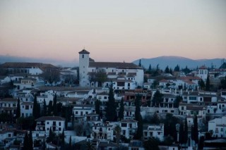 L'Albaicin  la nuit tombante