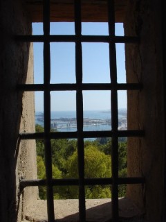 Photo du Gibralfaro et de la ville de Malaga...