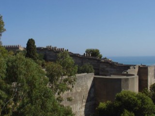 Photo du Gibralfaro et de la ville de Malaga...