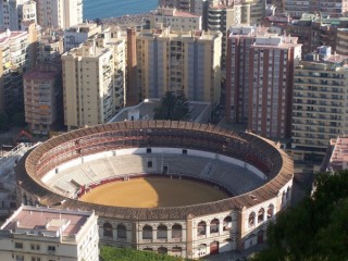Photo du Gibralfaro et de la ville de Malaga...