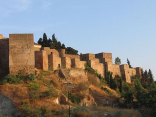 Photo du Gibralfaro et de la ville de Malaga...