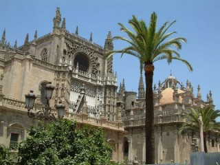 Photo de la Giralda et de la Cathdrale de Sville...