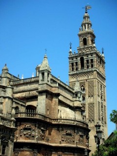 Photo de la Giralda et de la Cathdrale de Sville...