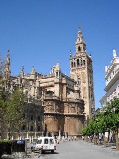 Photo de la Giralda et de la Cathdrale de Sville...