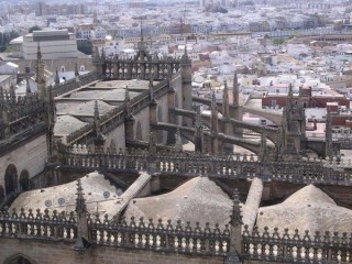Photo de la Giralda et de la Cathdrale de Sville...