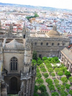 Photo de la Giralda et de la Cathdrale de Sville...