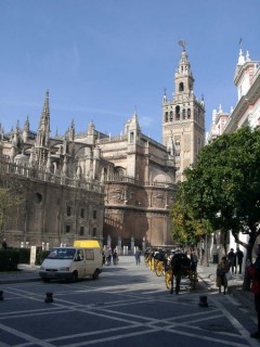 Photo de la Giralda et de la Cathdrale de Sville...