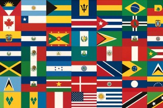 Les drapeaux des pays américains