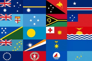 Les drapeaux des pays océaniens