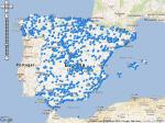 Carte météo de l'Espagne