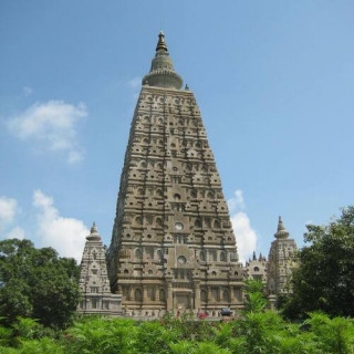 Ensemble du temple de la Mahabodhi à Bodhgaya