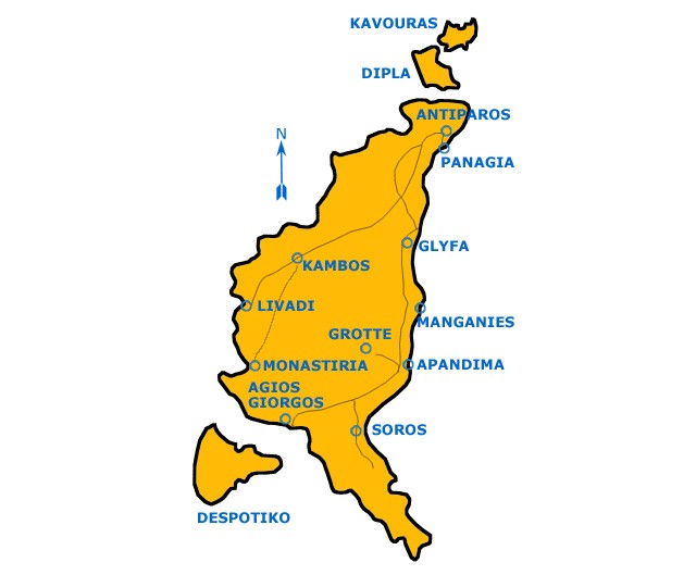 Carte d'Antiparos