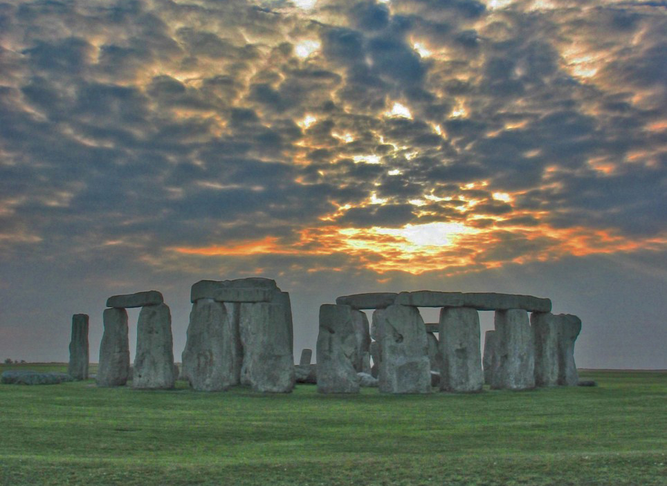 Coucher de soleil sur Stonehenge