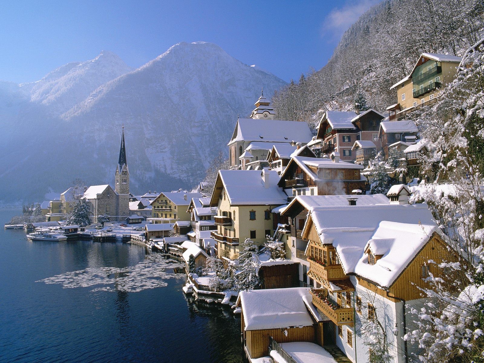 Hallstat sous la neige