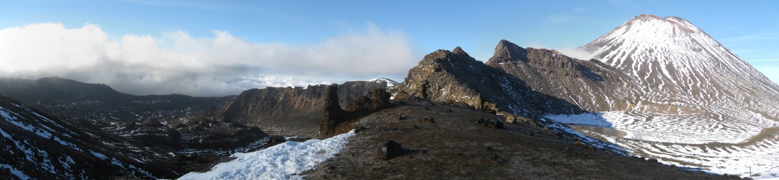 Vue des sommets du parc Tongariro