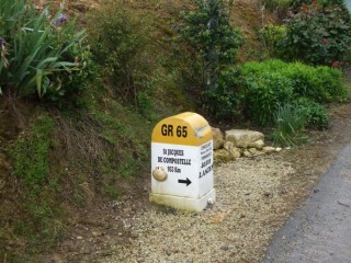 3ème étape GR 65 borne kilométrique