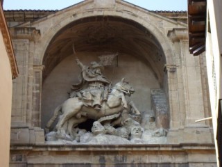 4ème étape Logrono Iglesia façade Santiago el...