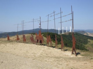 4ème étape Sierra del Perdon (780 m) pélérins...