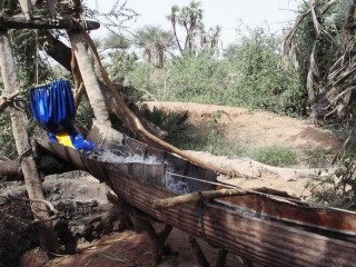 Système traditionnel d'irrigation des jardins