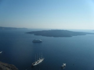 Caldeira de santorin et son volcan