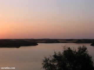 Coucher de soleil à Abou Simbel