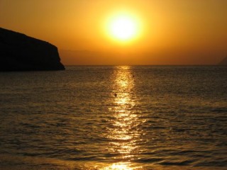 Coucher de soleil à Kommos Coucher de soleil à Kommos