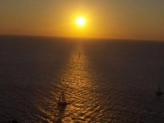 Coucher de soleil au Phare d'Akrotiri