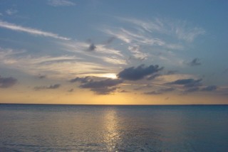 Coucher de soleil aux Maldives
