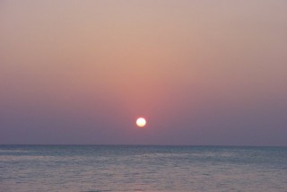 Coucher de soleil sur la mer