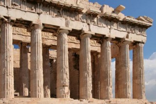 Détail des colonnes du parthénon