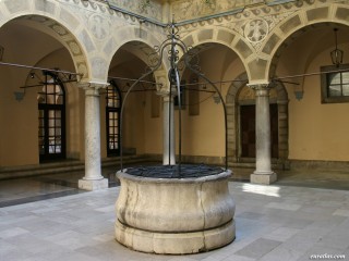 La cour intérieure de l'hôtel de ville de Ljubljana