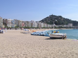 La plage de Blanes, sur la Costa Brava