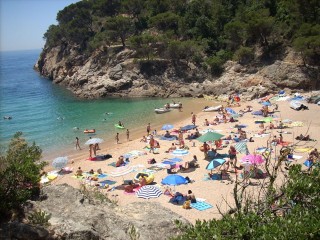 La plage de Cala Polo à Tossa de Mar