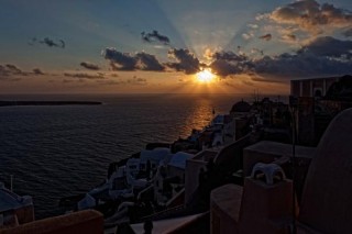 Le fameux coucher de soleil....